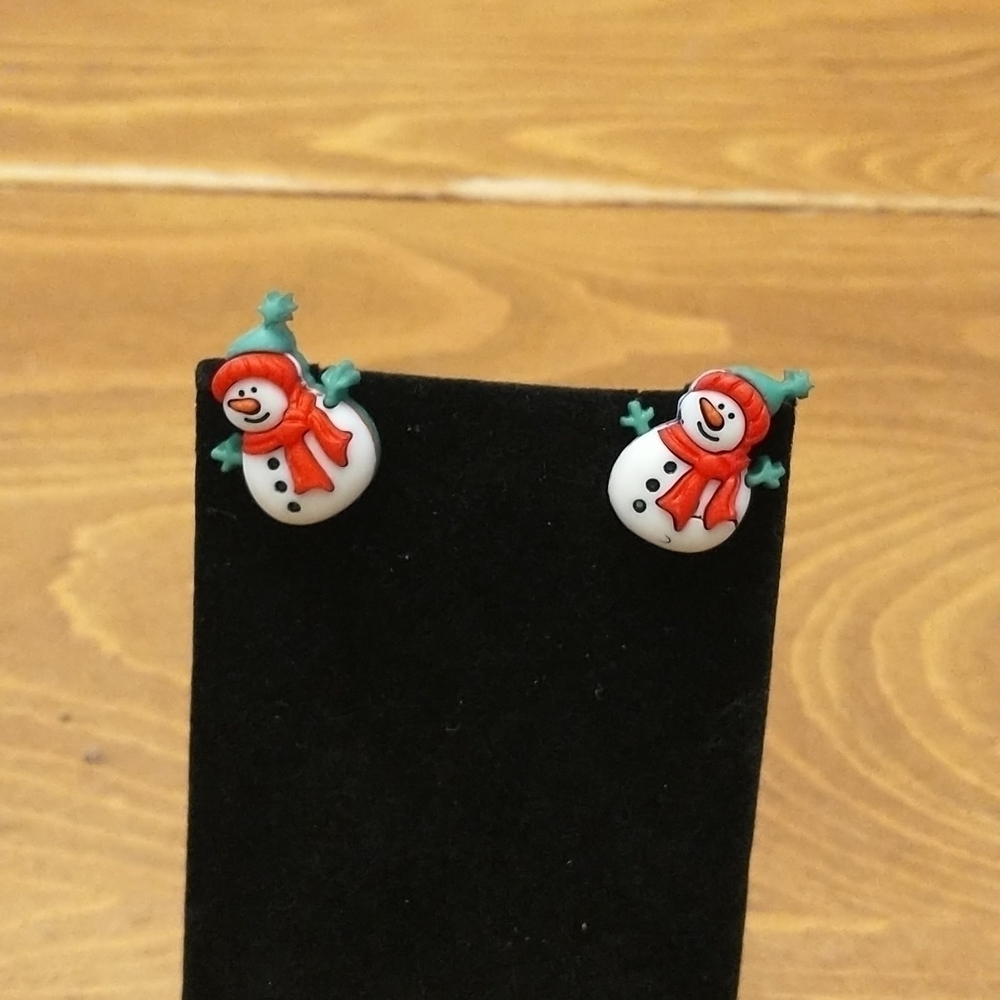 Vintage snowman earrings ⛄